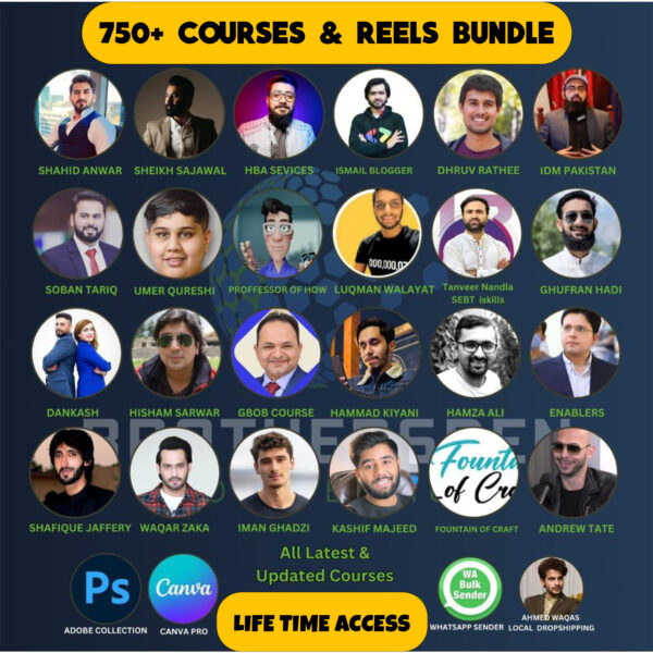 750+ Courses Life Time Access